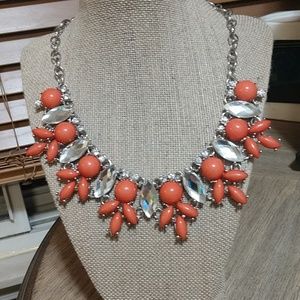 5 For 25.00/Coral Beads NWOT Statement Necklace perfect